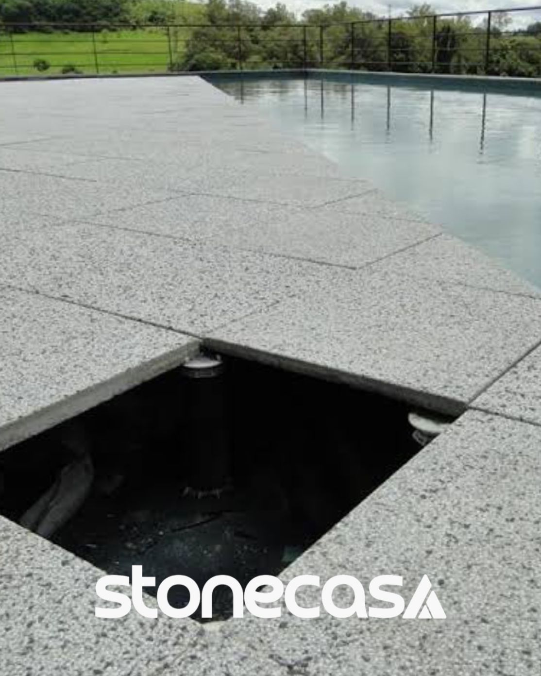 Piso Elevado Ardosia Area Externa | Piso Elevado de Ardósia Matacão Stone Casa piso-elevado-ardosia-area-externa